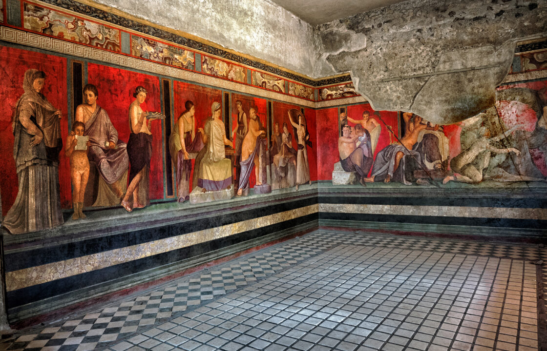 interno di villa dei misteri a Pompei (NA)